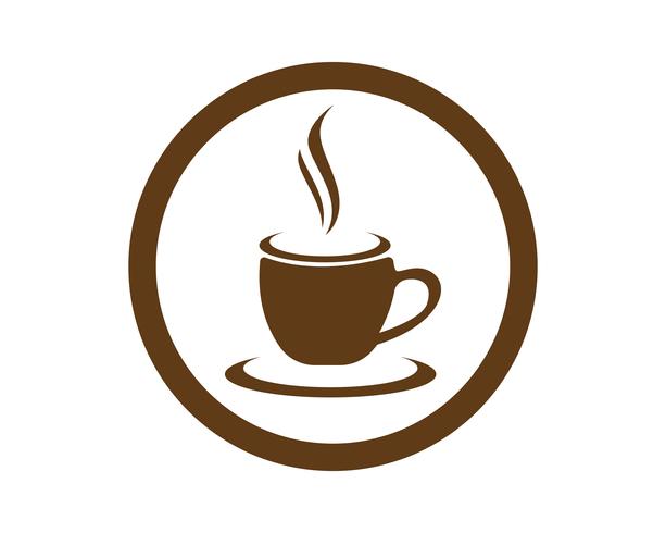 Koffiekopje Logo Template vector pictogram ontwerp