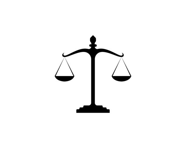 Justitie advocaat logo en symbolen sjabloon pictogrammen app vector