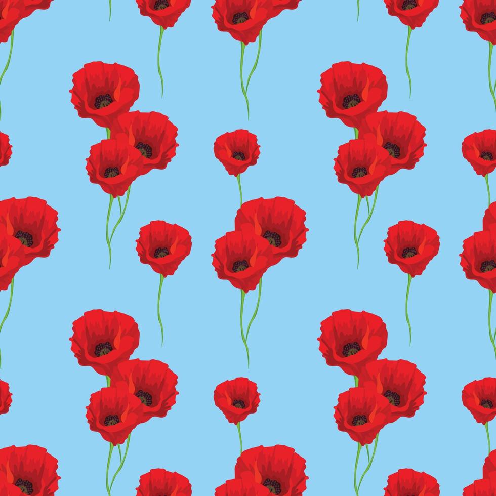 rood bloemen naadloos patroon vector