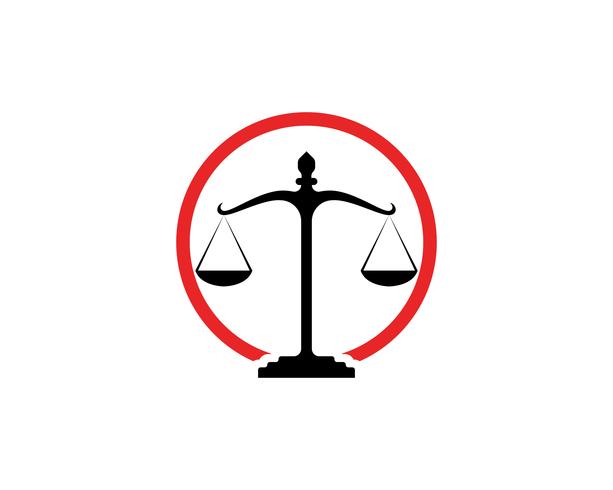 Justitie advocaat logo en symbolen sjabloon pictogrammen vector