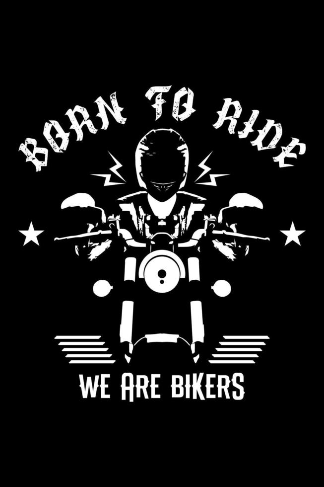 biker motorfiets zwart wit ontwerp vector