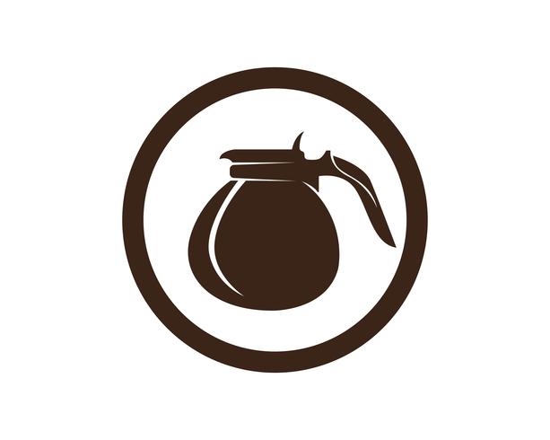 Koffiekopje Logo Template vector pictogram ontwerp