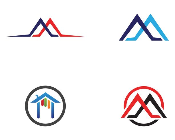 huis gebouwen logo en symbolen pictogrammen sjabloon vector