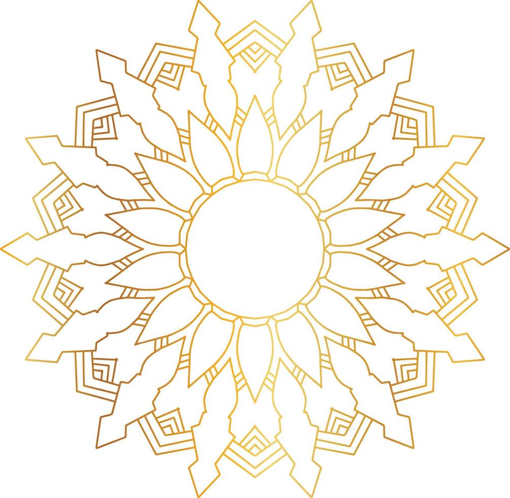 koninklijk mandala-ontwerp met gouden verloop, achtergrond, patroon vector