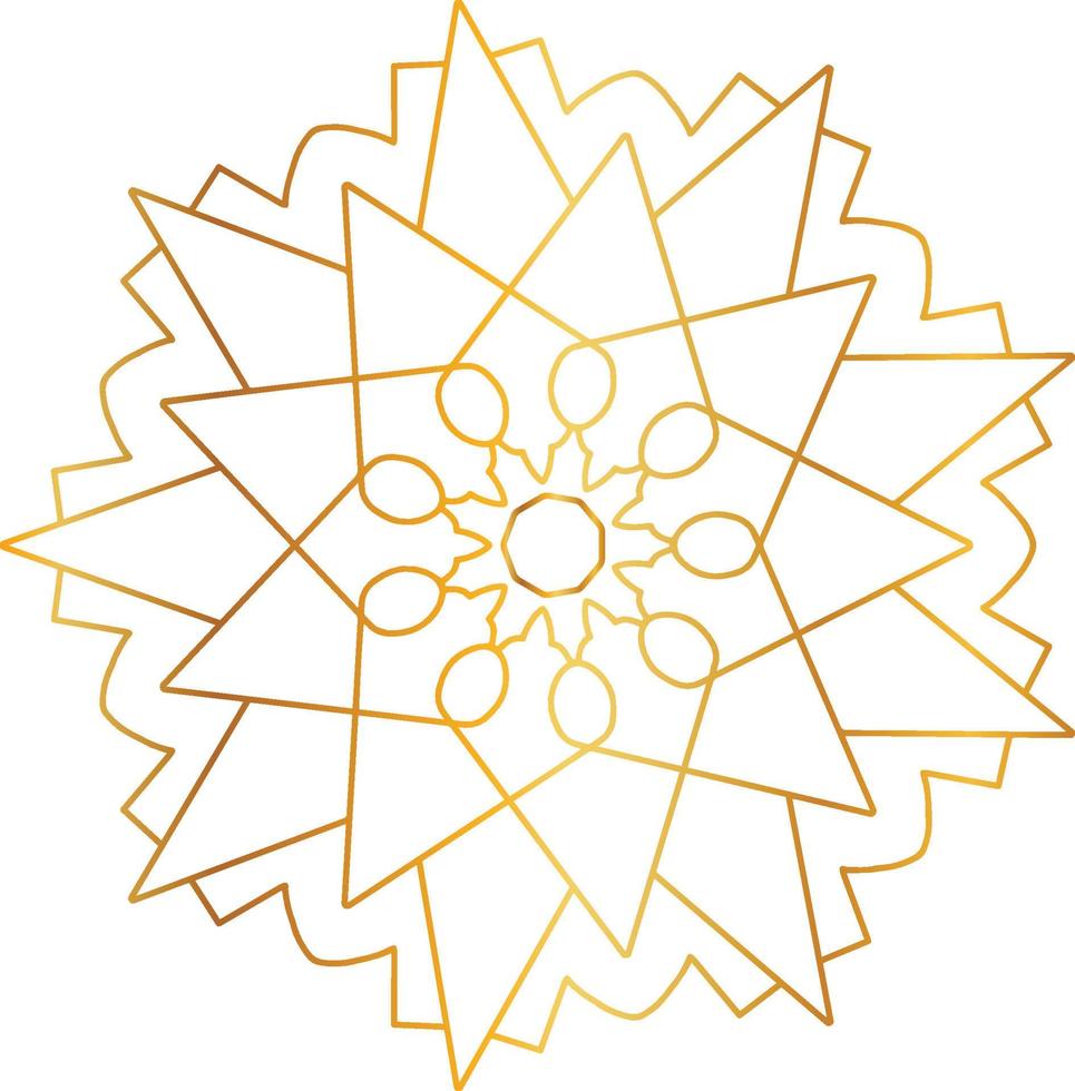 mandala-kunst met gouden verloop en koninklijk ontwerp vector