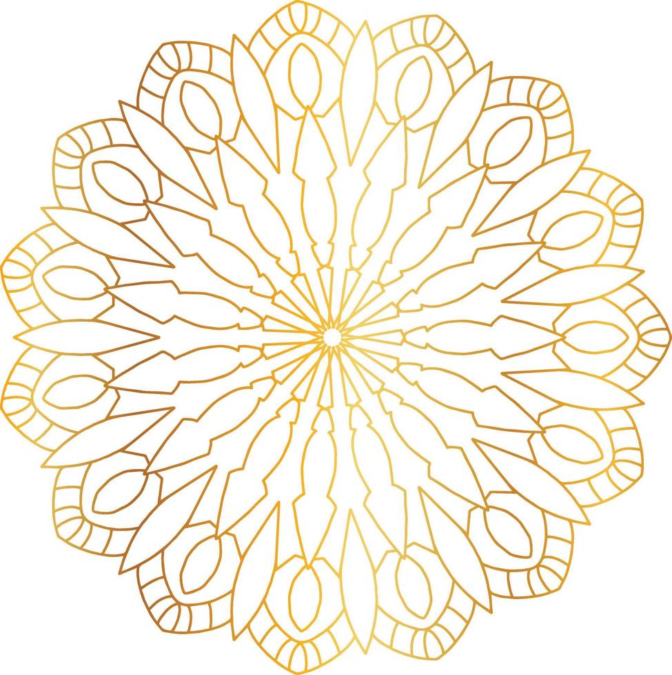 koninklijk mandala-ontwerp met gouden verloop, achtergrond, patroon vector