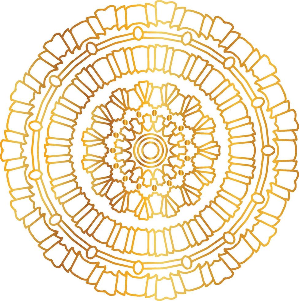 mandala-kunst met gouden verloop en koninklijk ontwerp vector