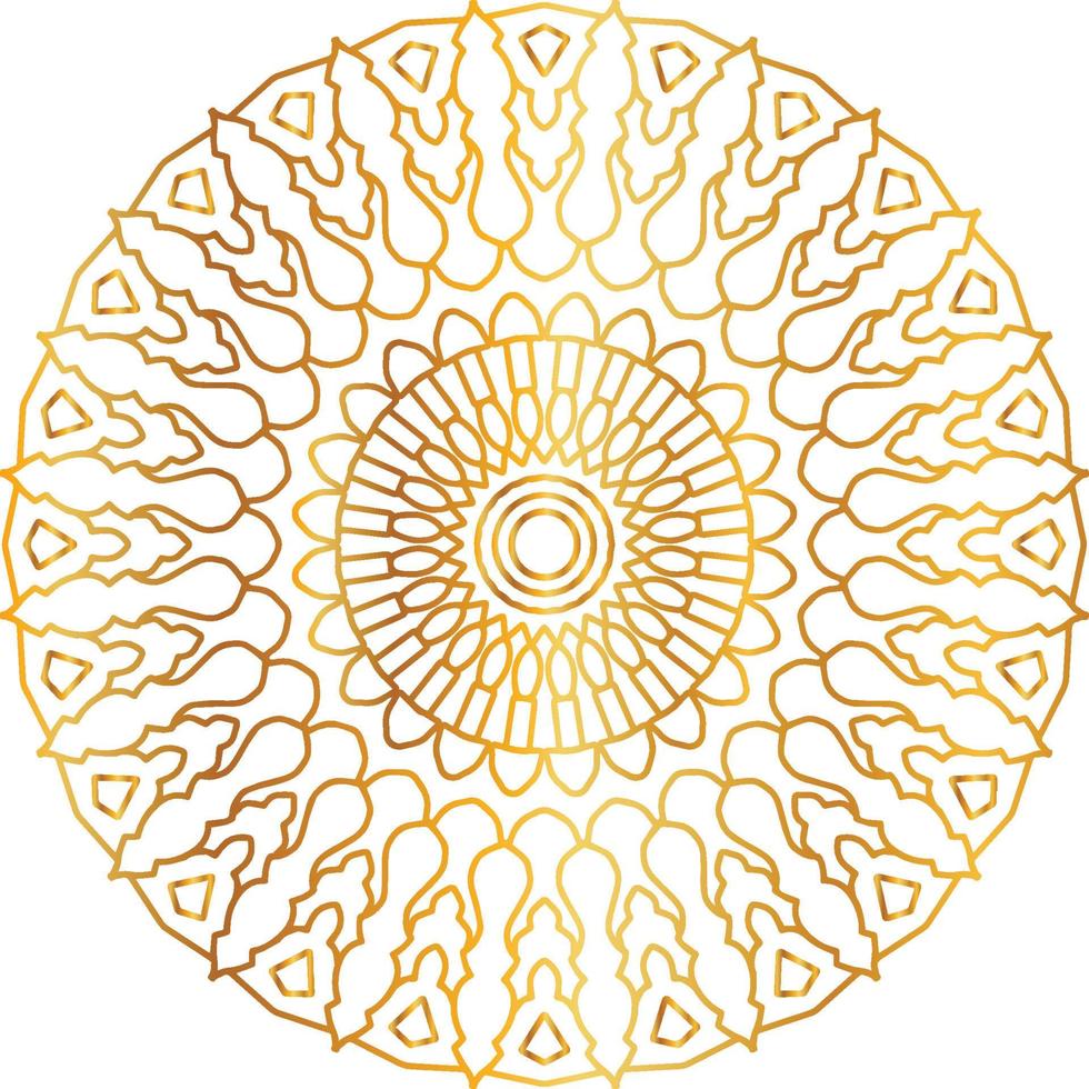 mandala-kunst met gouden verloop en koninklijk ontwerp vector