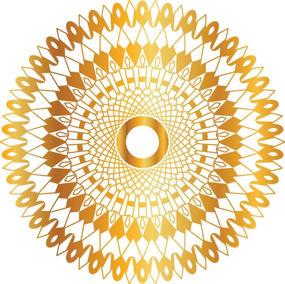 mandala-kunst met gouden verloop en koninklijk ontwerp vector