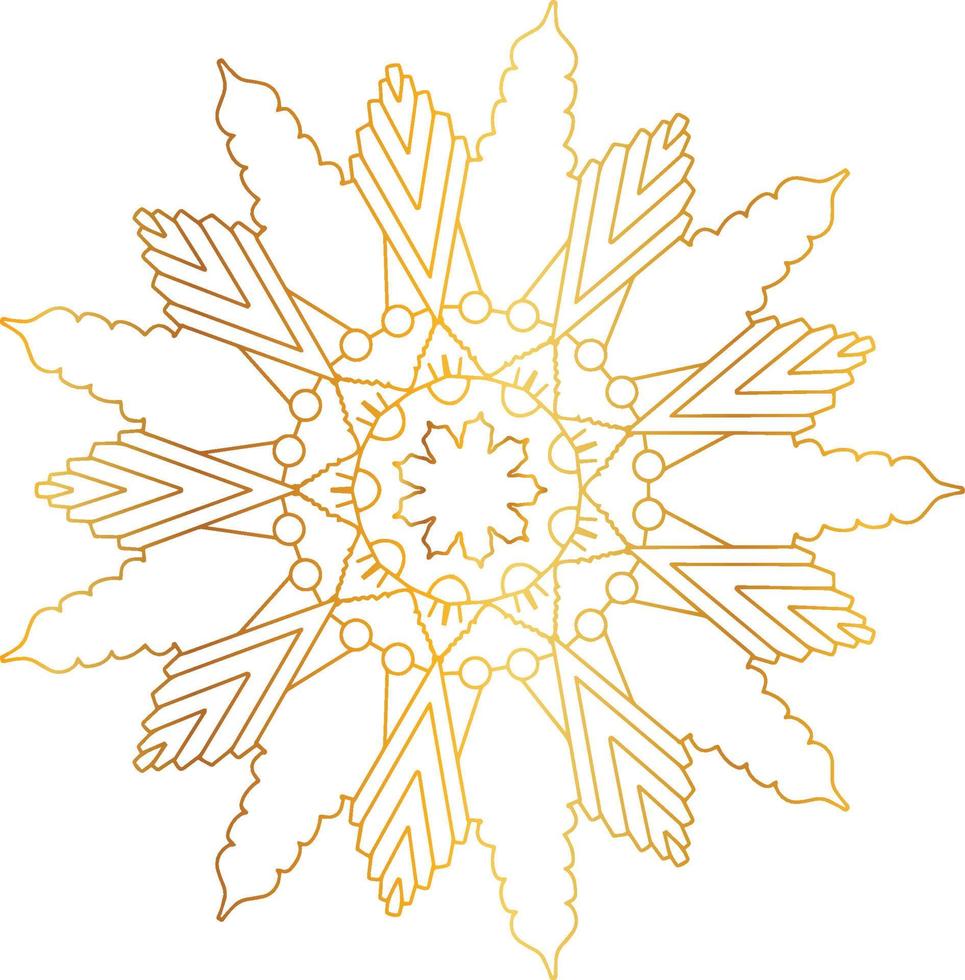 koninklijk mandala-ontwerp met gouden verloop, achtergrond, patroon vector