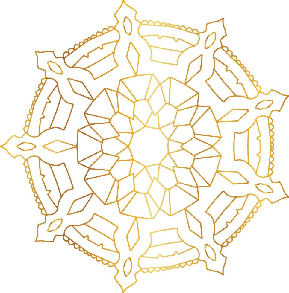 koninklijk mandala-ontwerp met gouden verloop, achtergrond, patroon vector