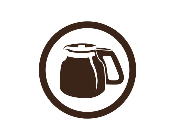 Koffiekopje Logo Template vector pictogram ontwerp