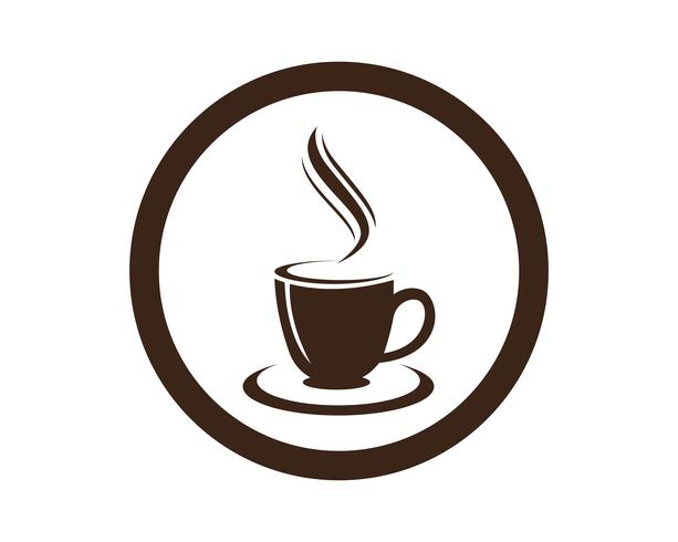 Koffiekopje Logo Template vector pictogram ontwerp