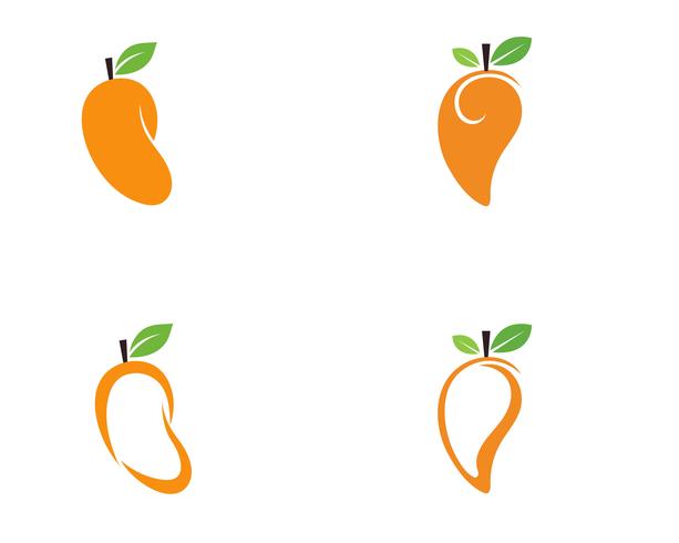 Mango in vlakke stijl. Mango vector logo. Mango