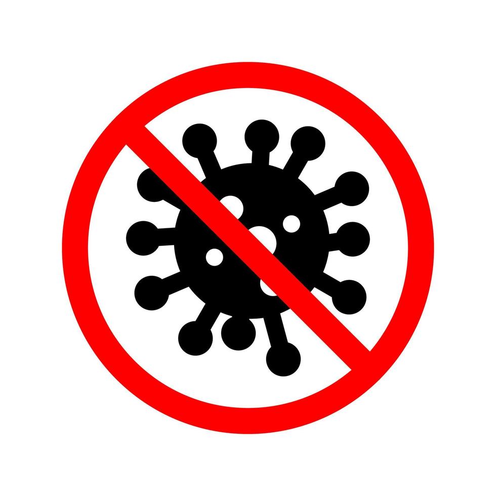 geen virussen verboden teken vector