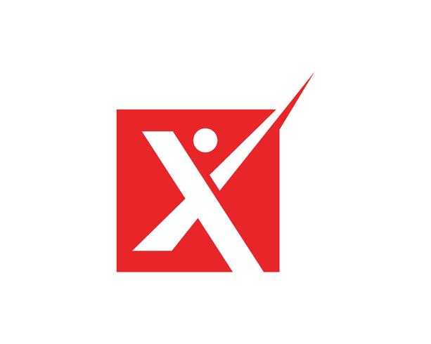 X brief Logo sjabloon vector pictogram