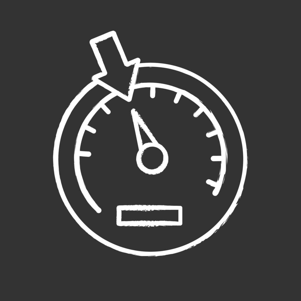 snelheidsmeter krijt icoon vector