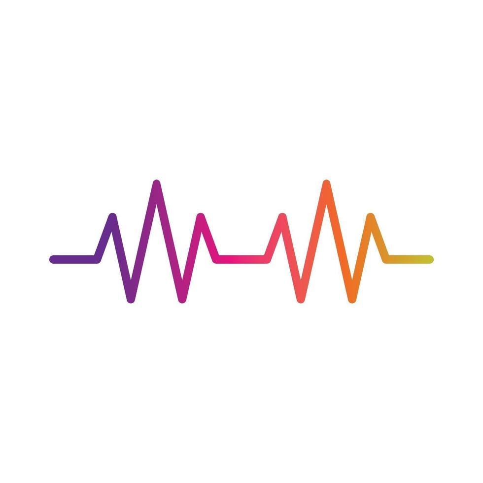 pulse, equalizer en geluidseffect ilustration logo vector icon