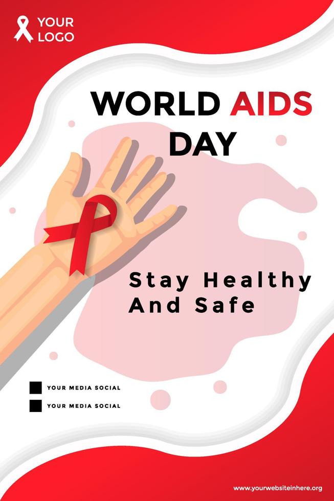 wereld aids dag poster vector