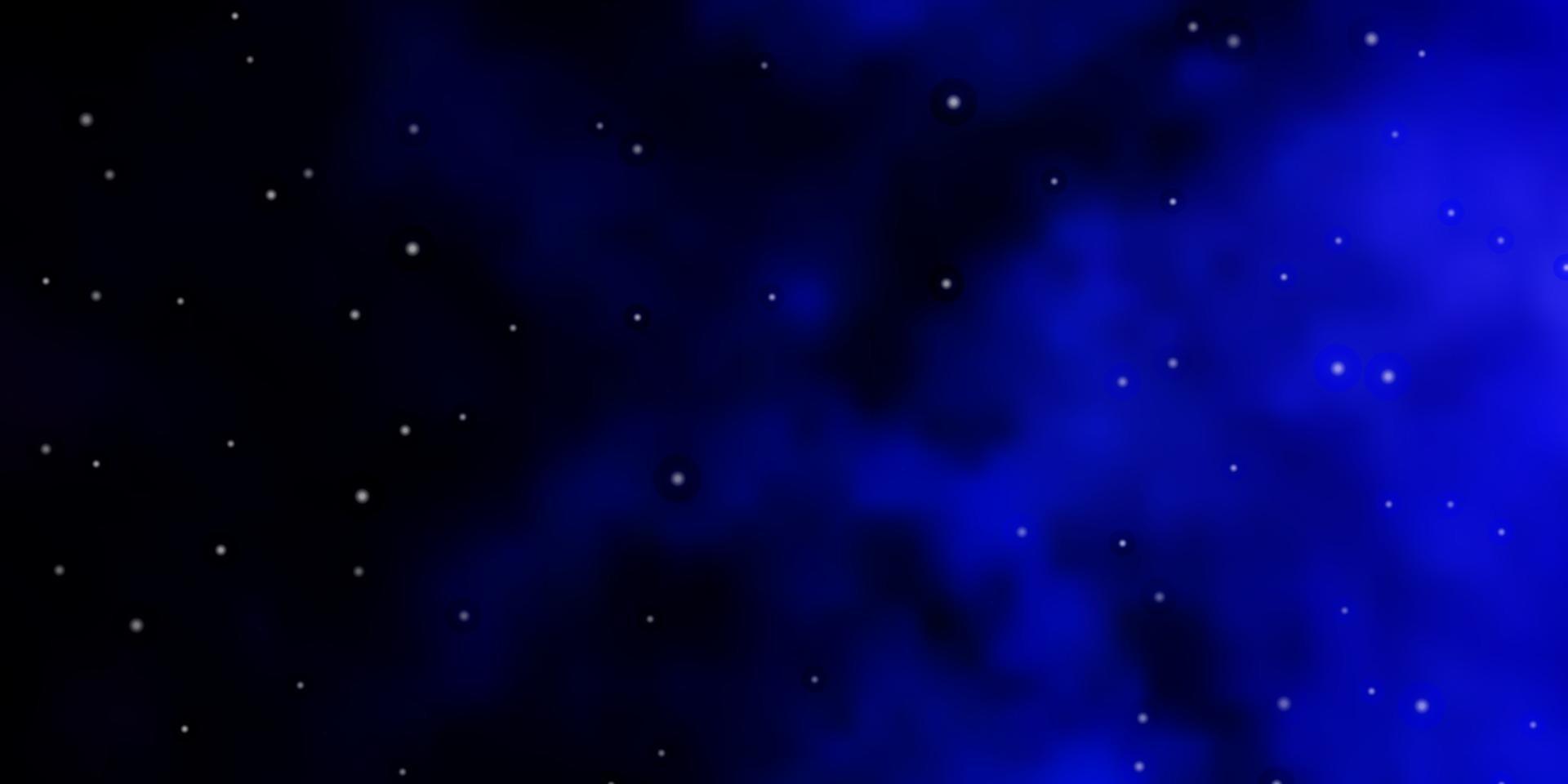 donkerblauwe vectorlay-out met heldere sterren. vector