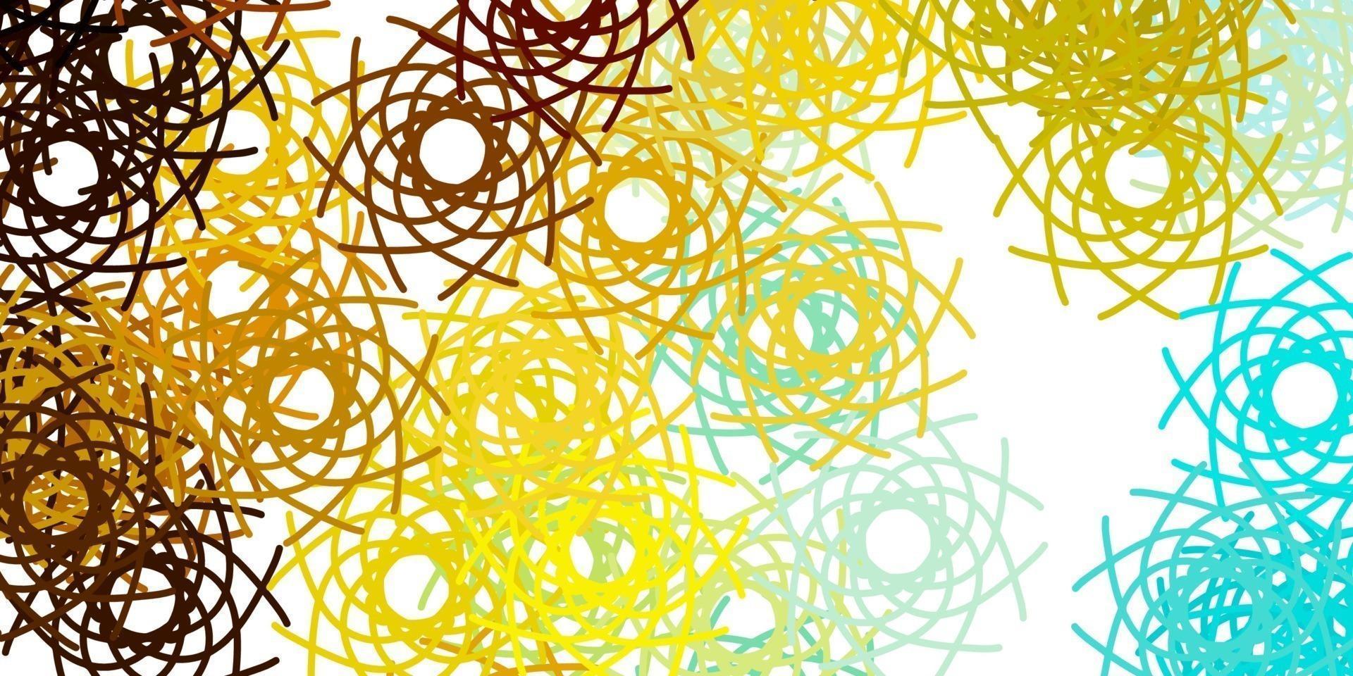 lichtblauw, geel vectormalplaatje met abstracte vormen. vector