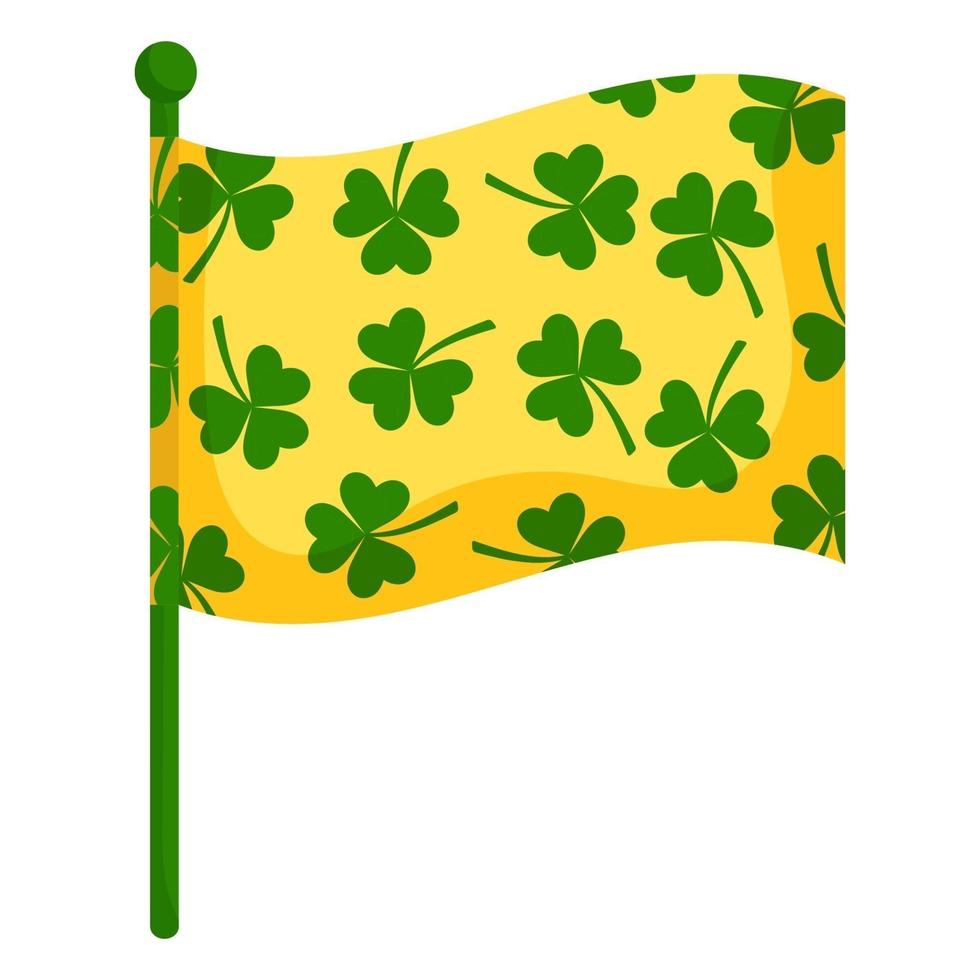 vlag versierd met elementen voor st.patrick's day.vector.cartoon-stijl vector