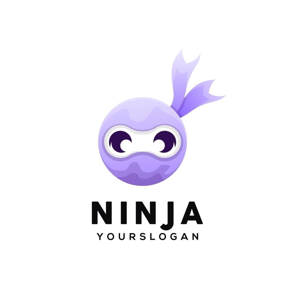 ninja kleurrijk logo vector