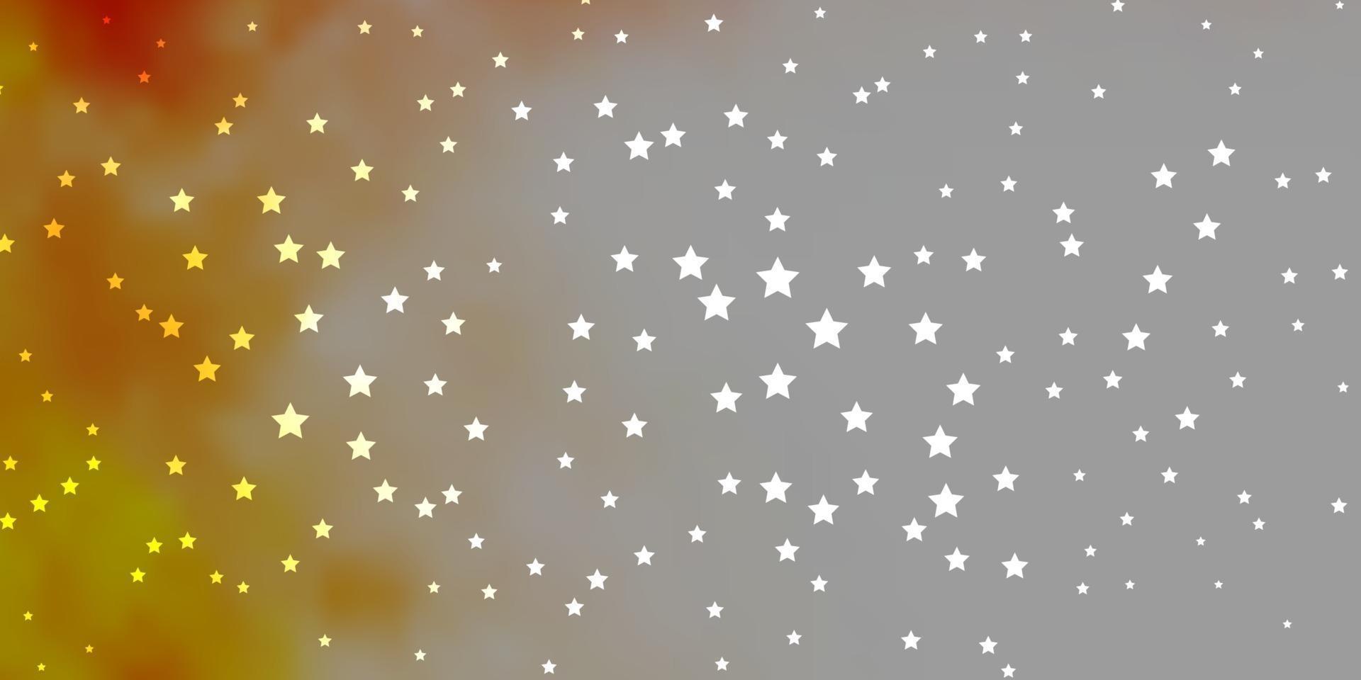 donkeroranje vector achtergrond met kleine en grote sterren.
