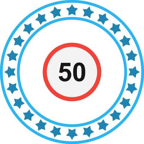 Vector maximumsnelheid 50 pictogram