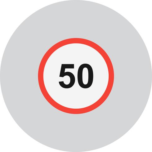 Vector maximumsnelheid 50 pictogram