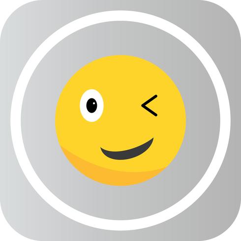 Vector knipoog Emoji-pictogram