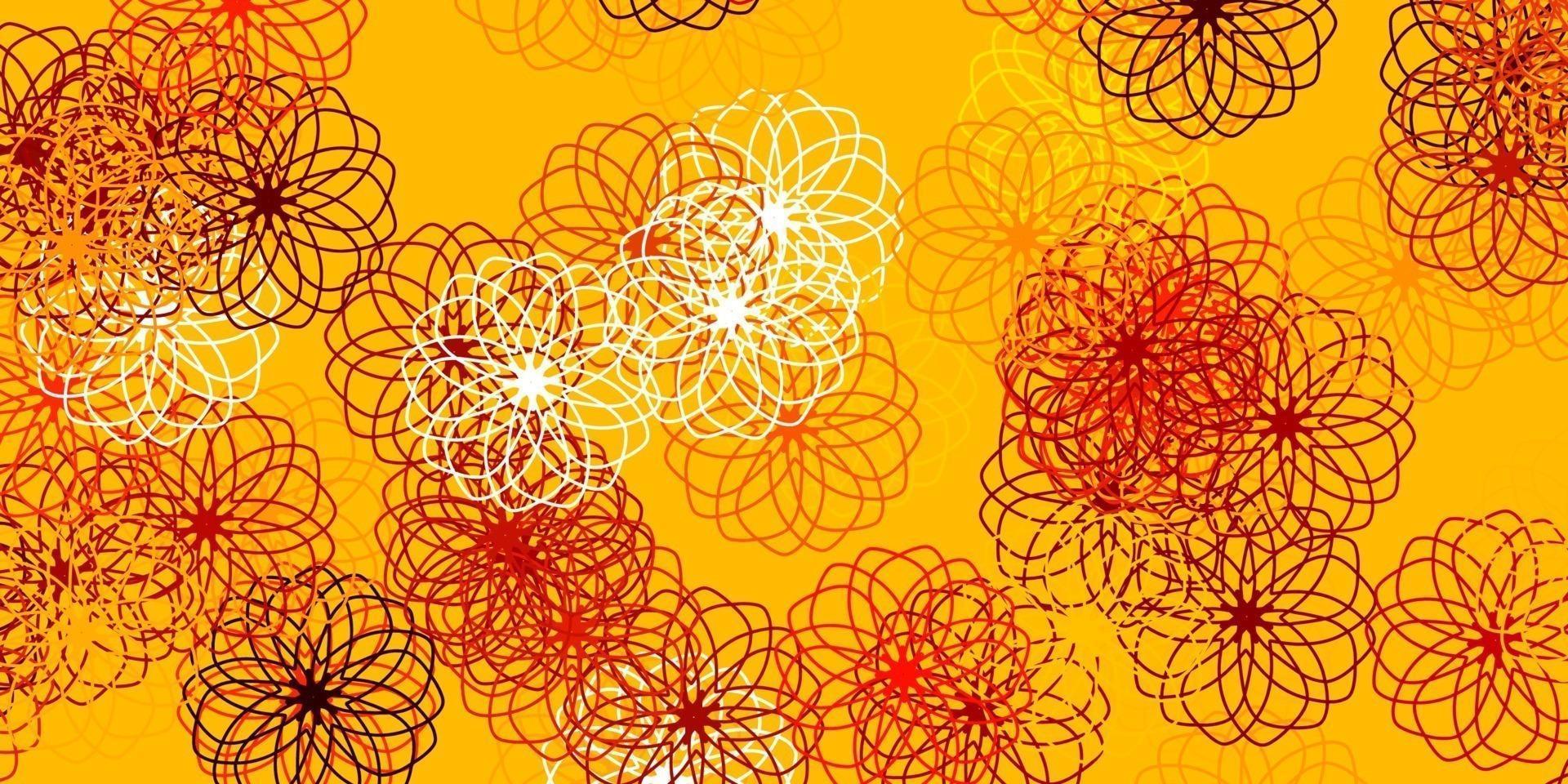licht oranje vector patroon met bollen.