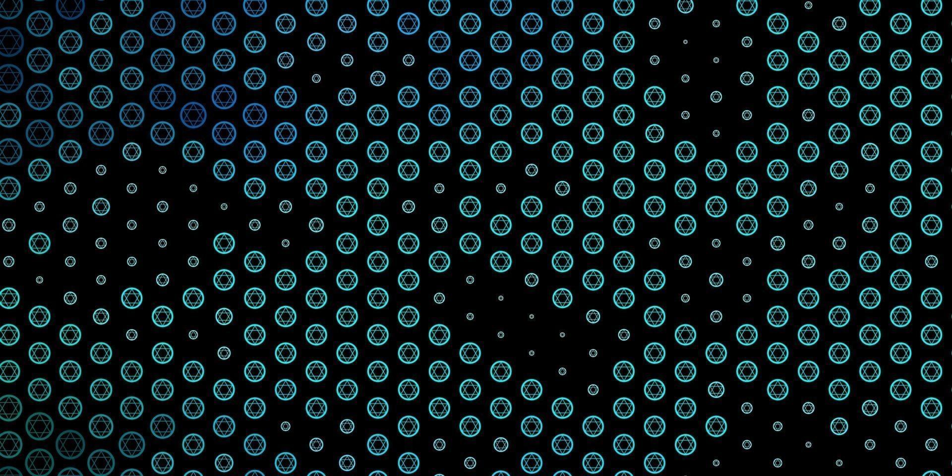donkerblauwe vectormalplaatje met esoterische tekens. vector