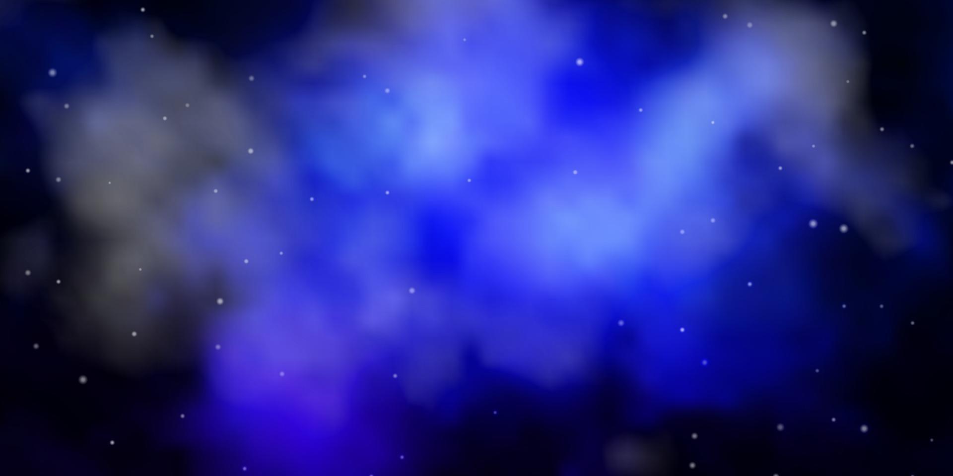 donkerroze, blauwe vectorlay-out met heldere sterren. vector