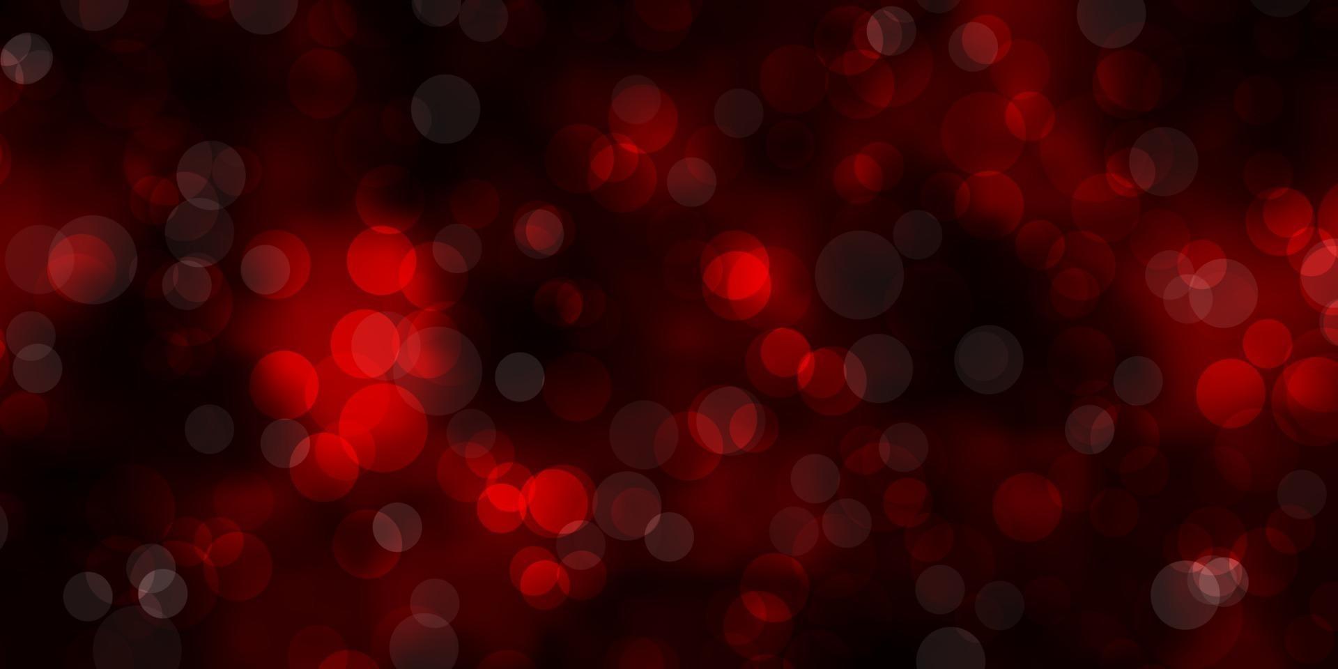 donkerroze, rood vectorpatroon met bollen. vector