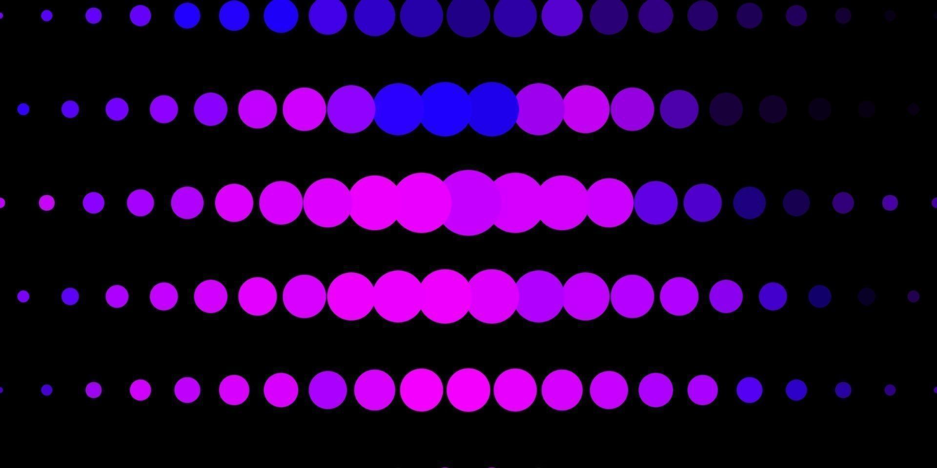 donkerpaars vectorpatroon met bollen. vector