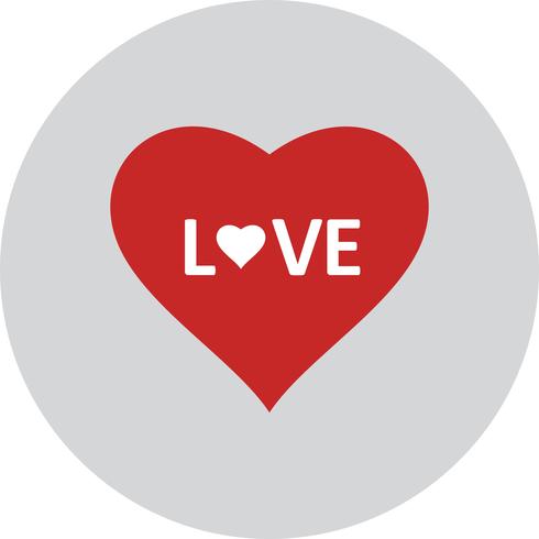 Vector hart liefde pictogram
