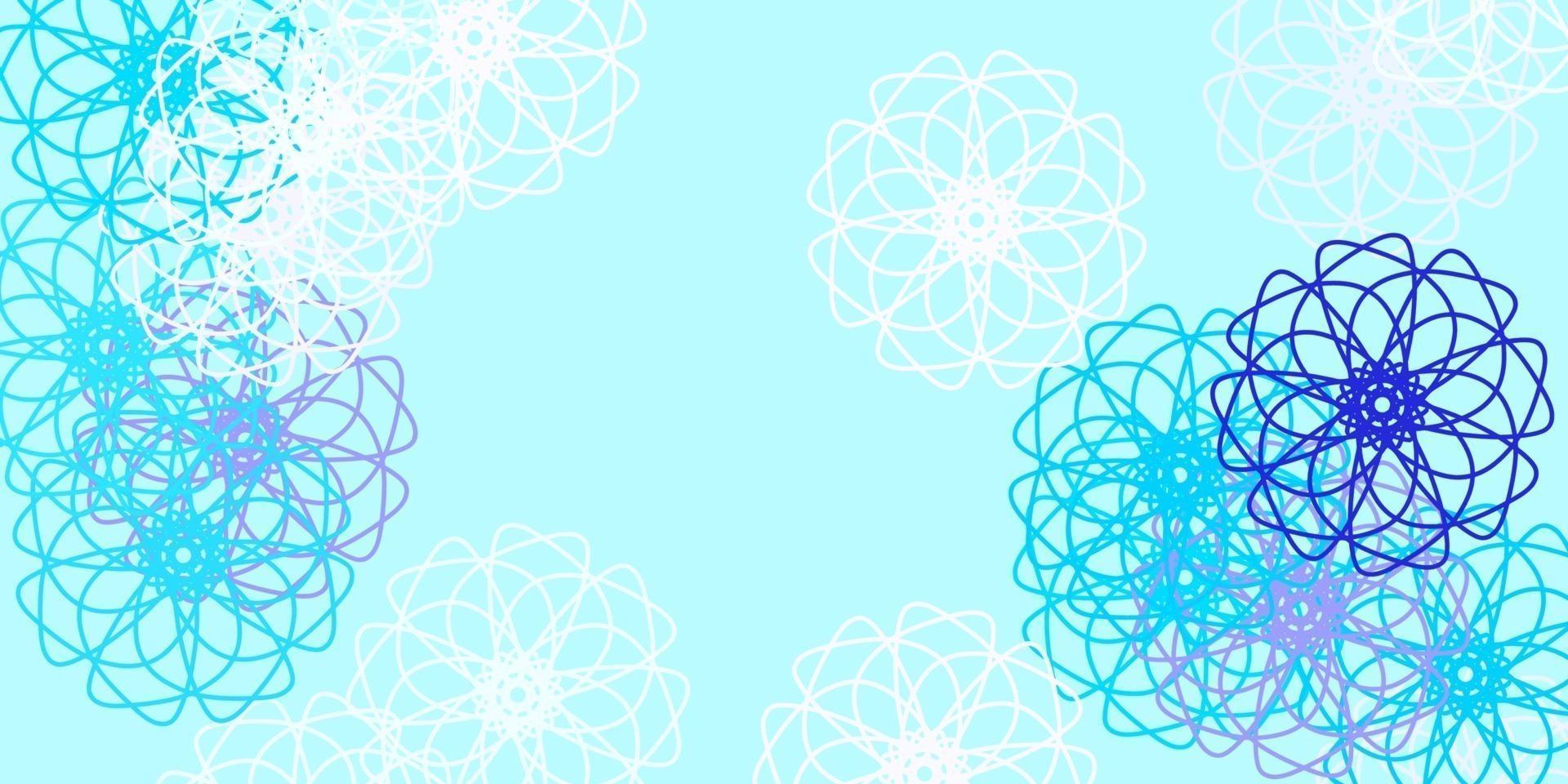 lichtroze, blauwe vector natuurlijke lay-out met bloemen.