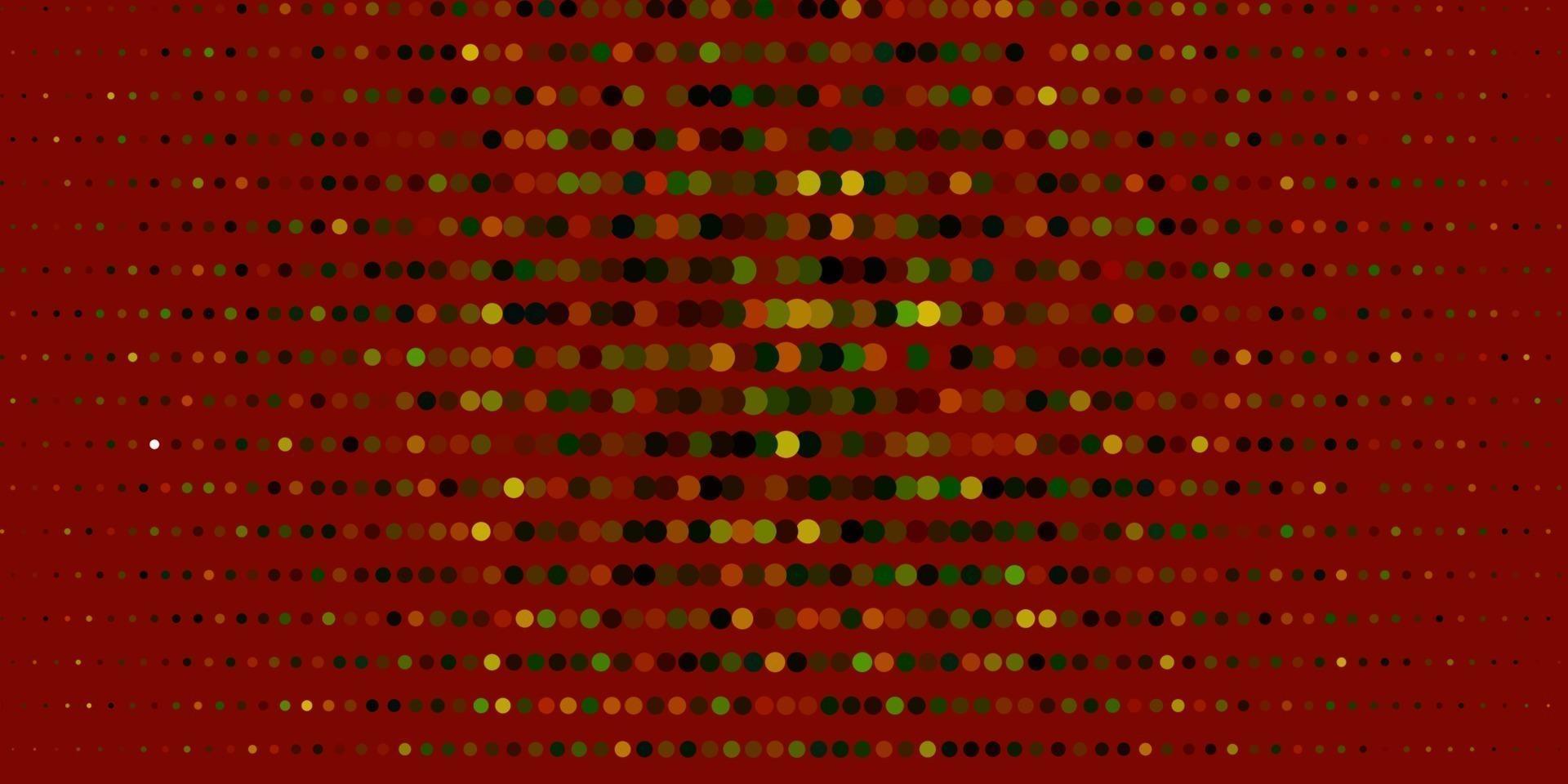 donkergroene, gele vectortextuur met schijven. vector