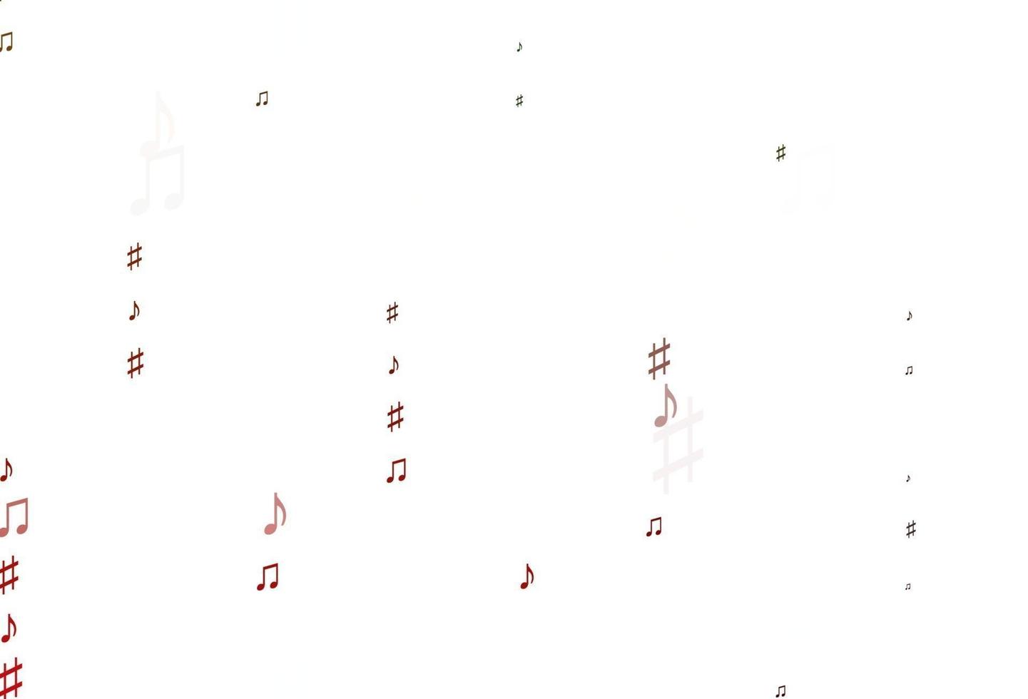 lichtgroene, rode vectortextuur met muzieknoten. vector