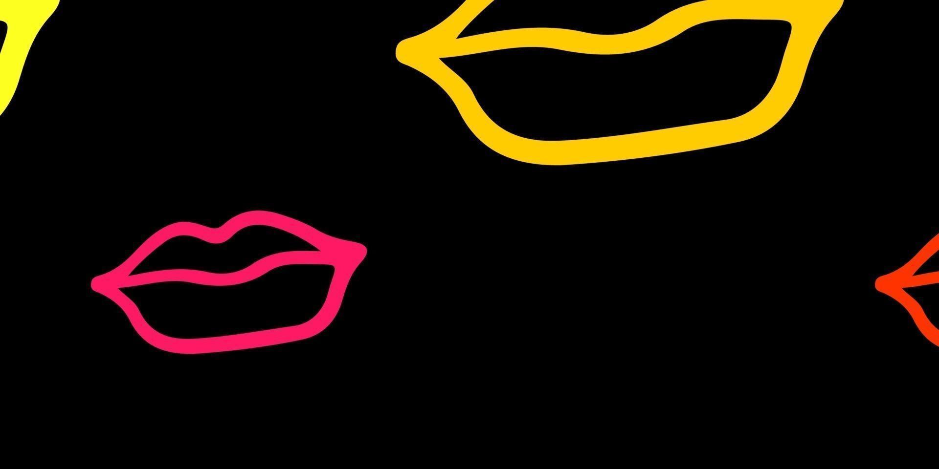 donker roze, geel vector sjabloon met zakenvrouw tekenen.