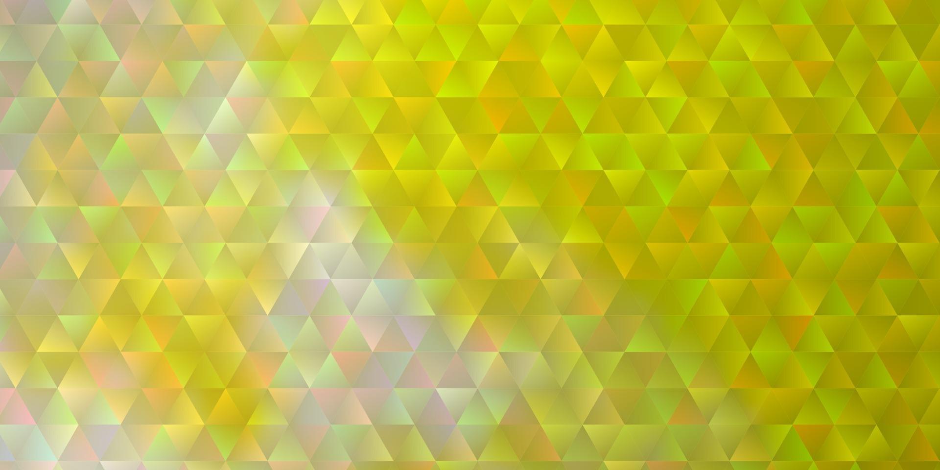 lichtgroene, gele vectorachtergrond met lijnen, driehoeken. vector