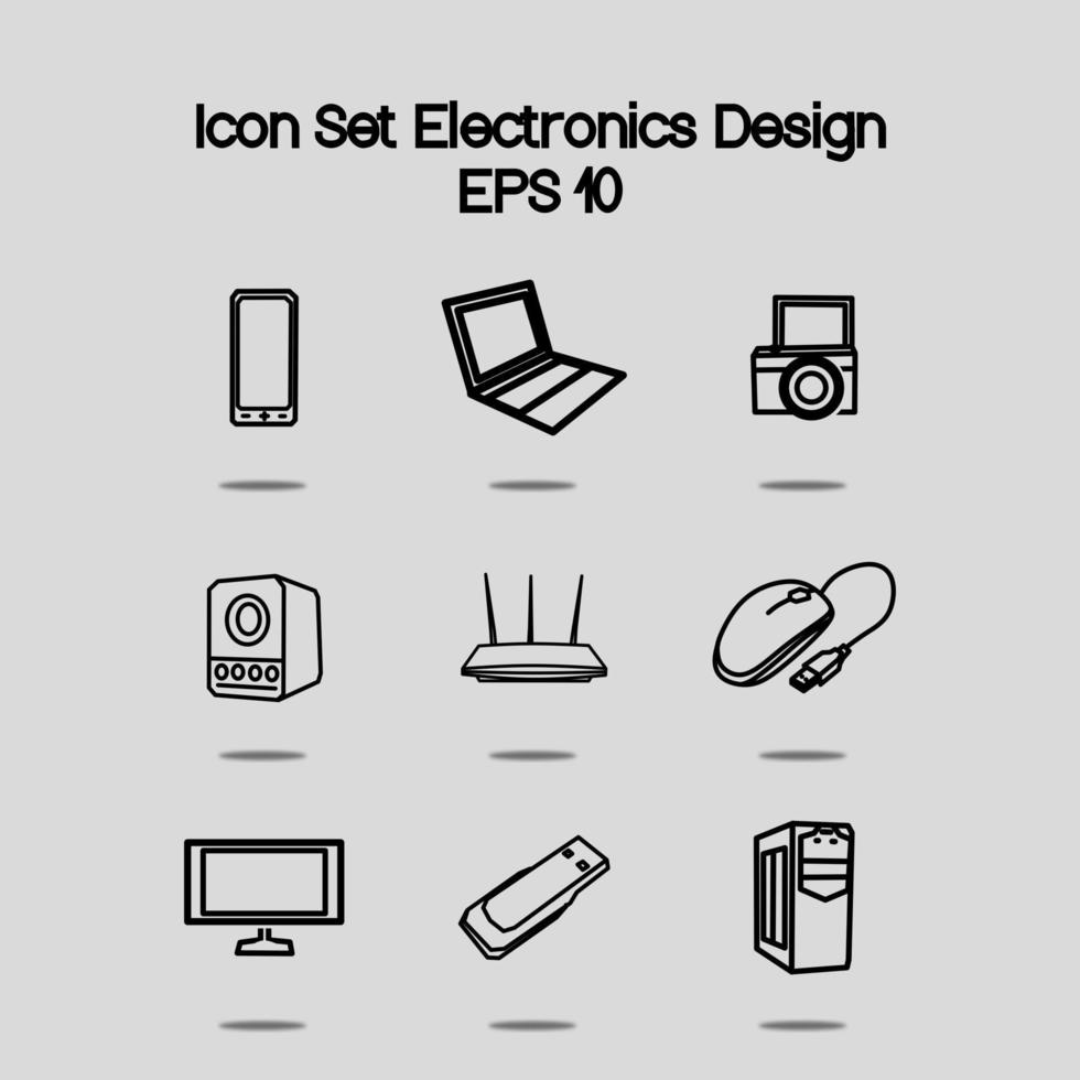 pictogram ontwerp eenvoudige elektronische sjabloon eps 10 vector