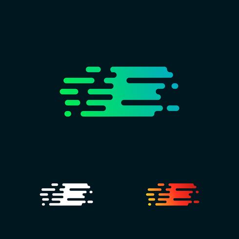 letter E moderne snelheid vormen logo ontwerp vector