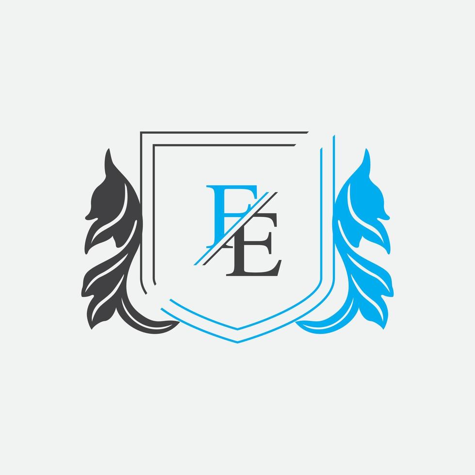 alfabet letters monogram pictogram logo fe, ef, e en f vector