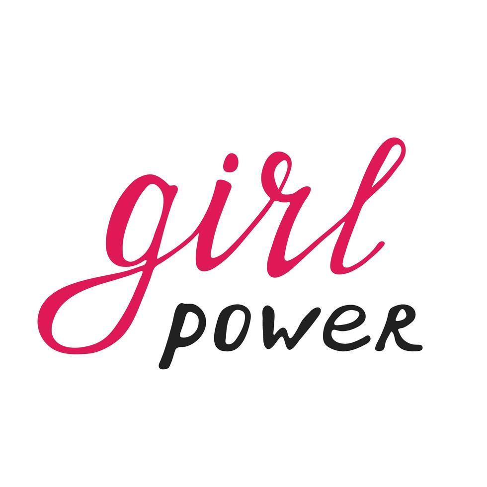 girl power, feminisme citaten. doodle vectorillustraties vector