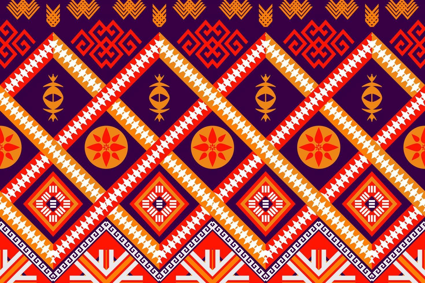 geometrische etnische oosterse traditionele pattern.figure tribal borduurwerk style.design voor behang, kleding, verpakking, stof, vectorillustratie vector