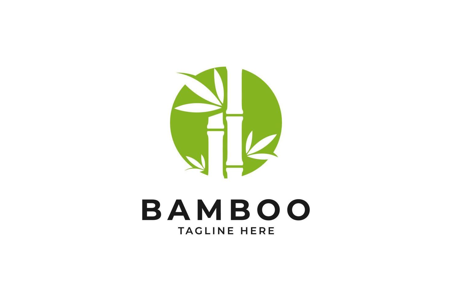 bamboe logo ontwerp vector sjabloon