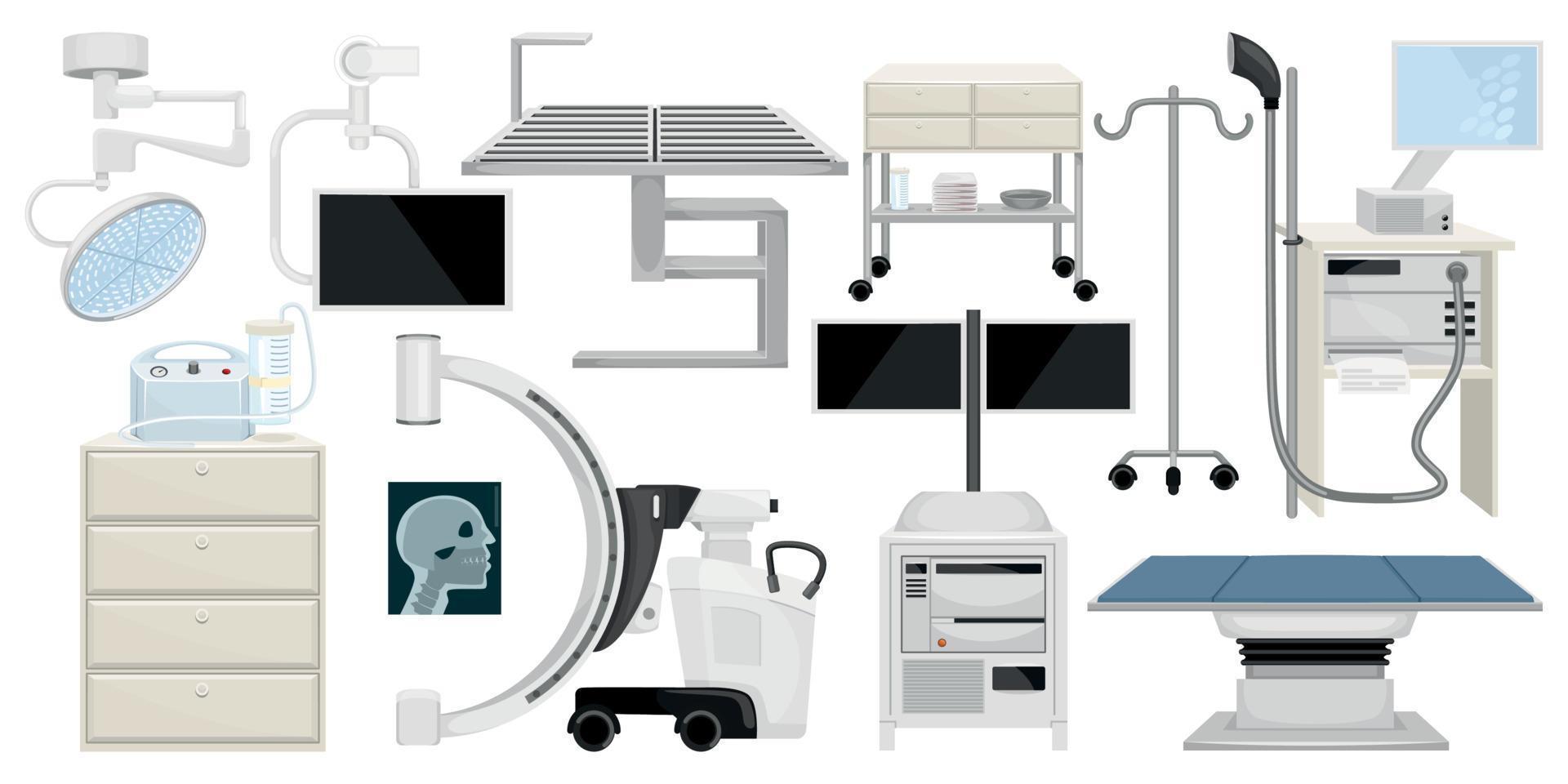 medische operatiekamer apparatuur set vector