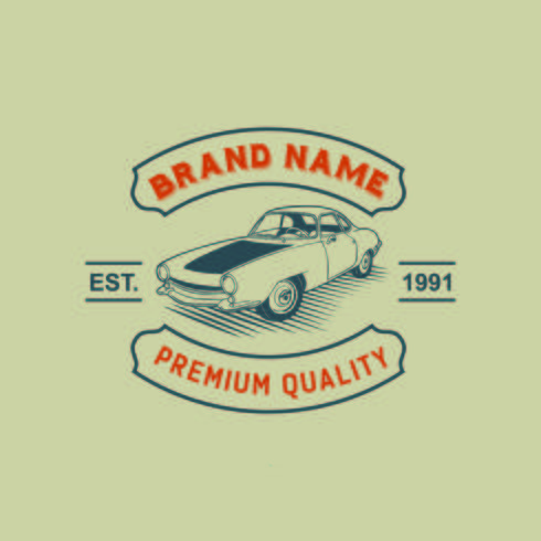 Een sjabloon van klassiek of vintage of retro auto logo-ontwerp. vinta vector